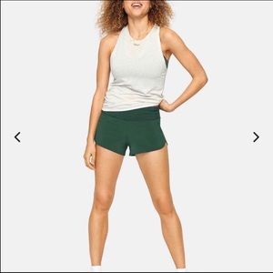 Outdoor Voices Hudson Short. 2.5” inseam. Evergreen color.